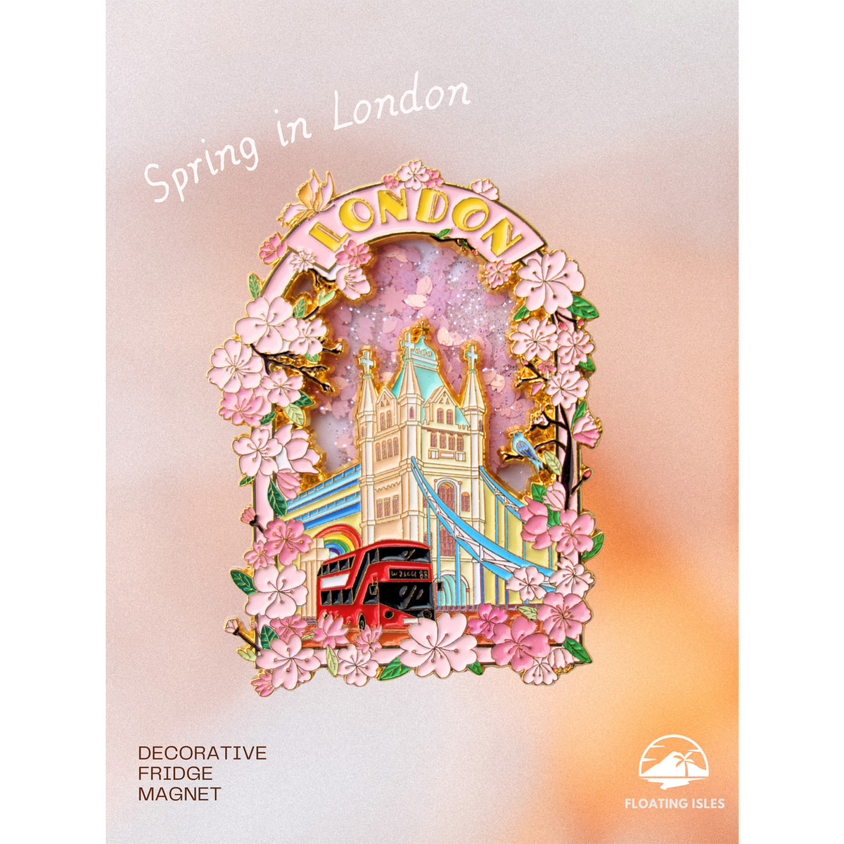Floating Isles - Petals On The Thames Premium Magnet 2