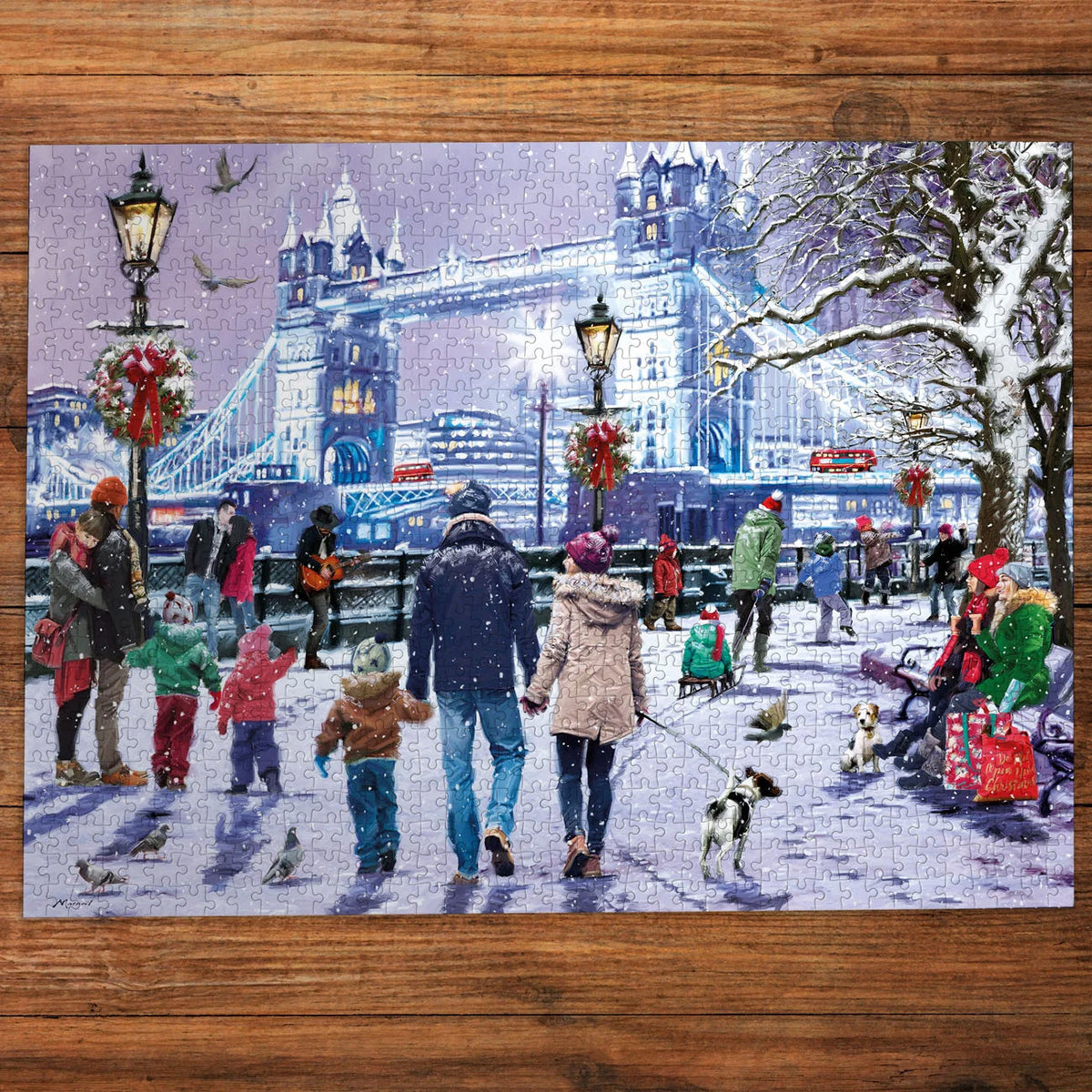 Gibsons Tower Bridge At Christmas 1000pc Puzzle