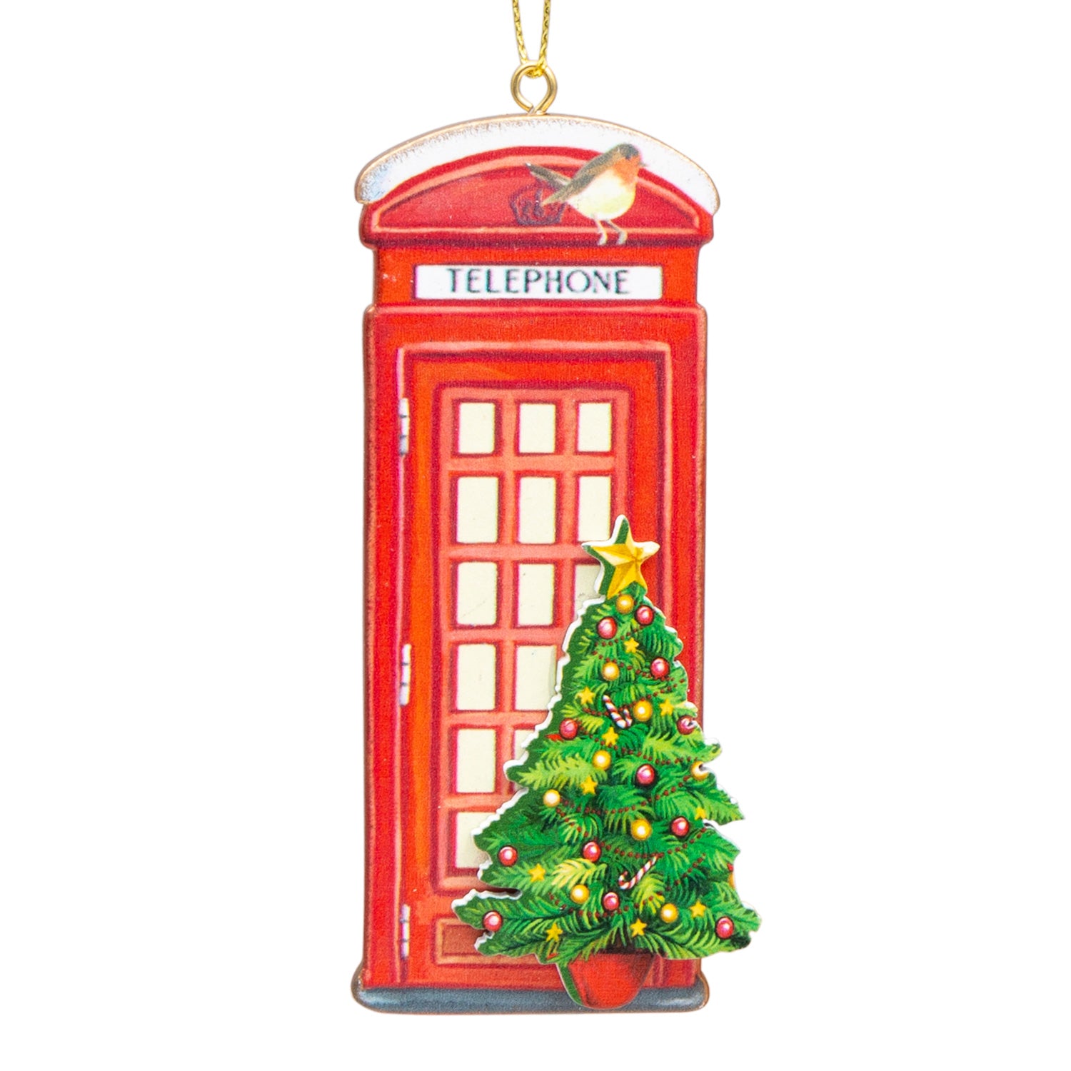 Gisela Graham Soldier In Sentry Box Painted Glass Christmas Decoration 1