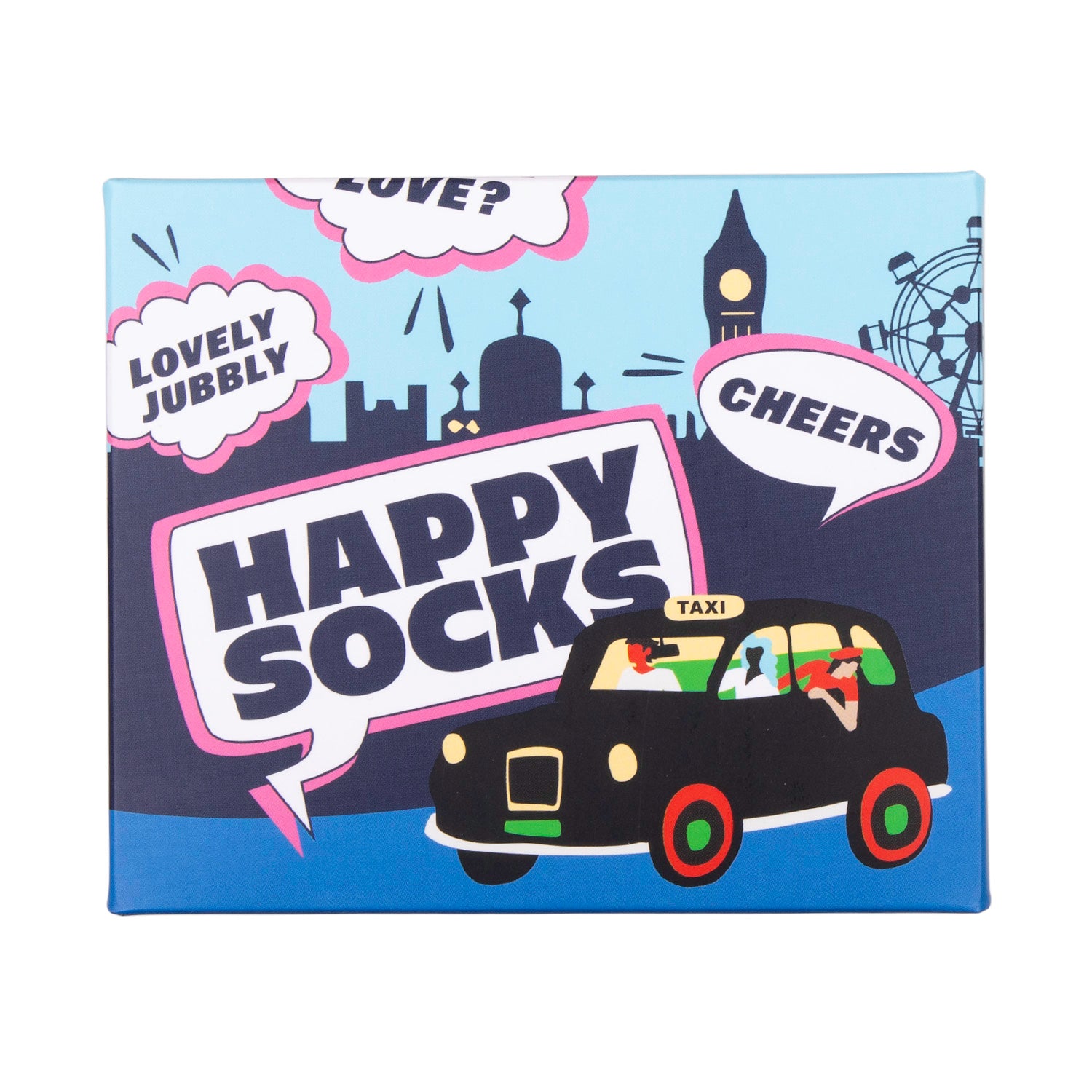 Happy Socks 2 Pack Slang Socks Gift Set - London Edition - 41-46 box 1