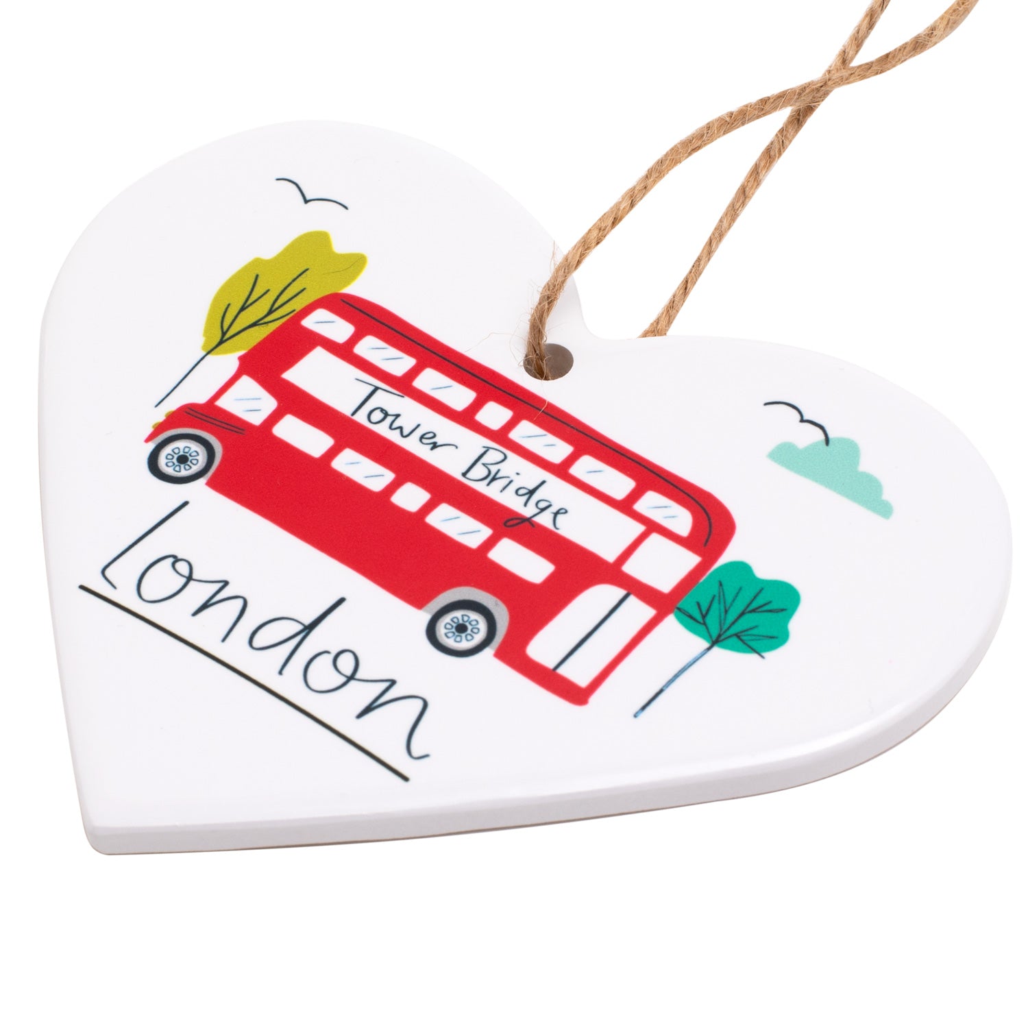 Jessica Hogarth London Bus Ceramic Christmas Decoration 2