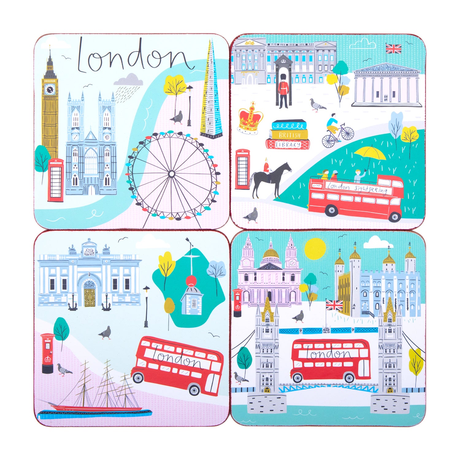 Jessica Hogarth London Set of Four Coasters 1