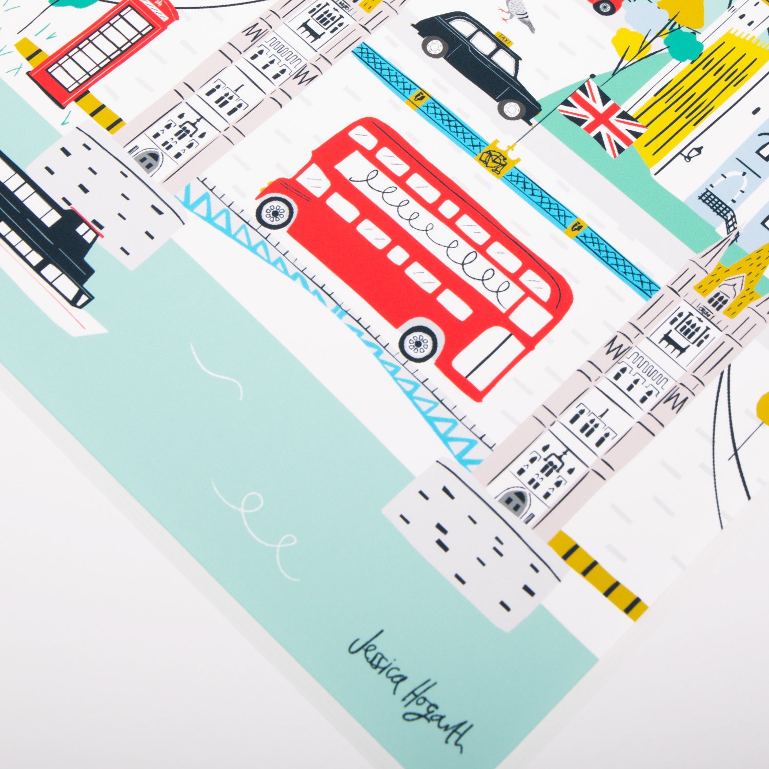 Jessica Hogarth London Skyline Large Print 14 x 12 - Close up