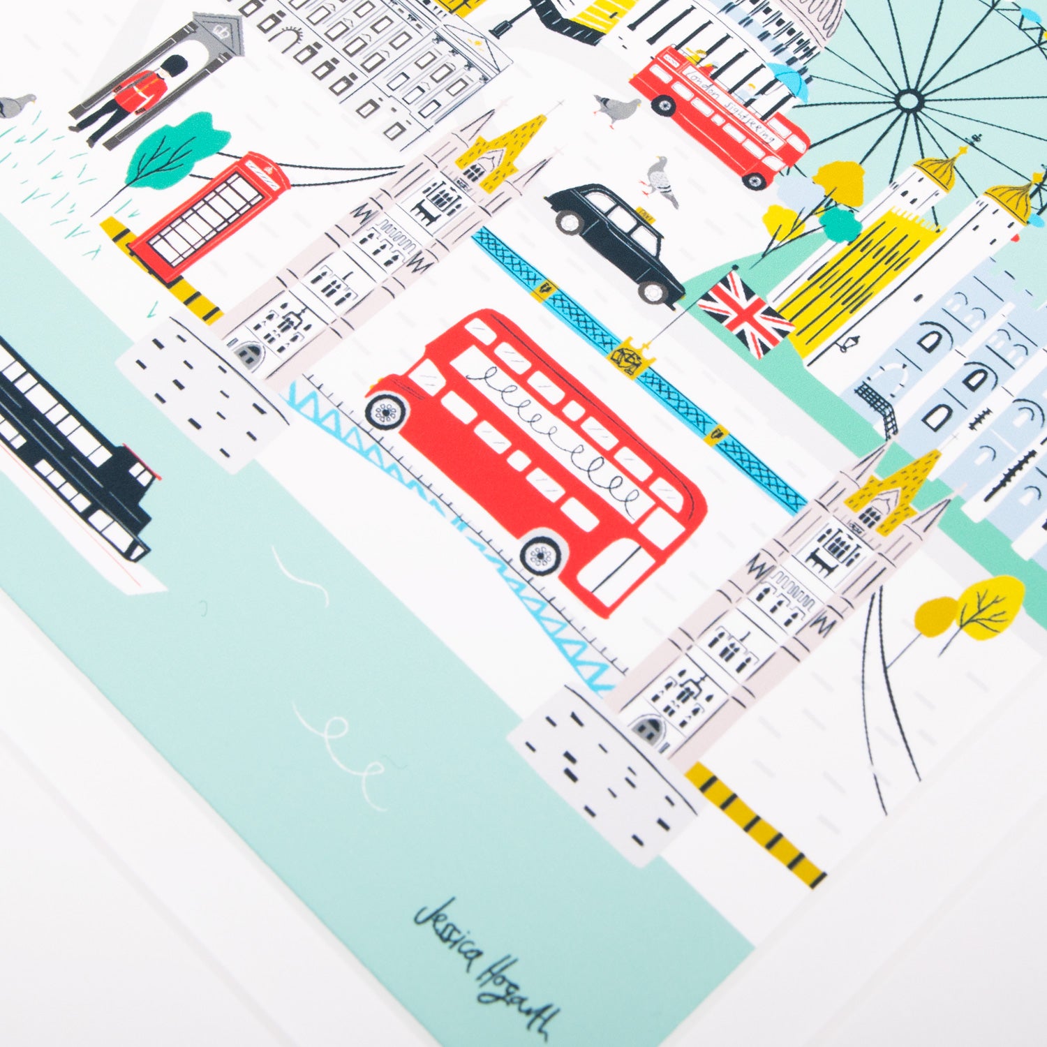 Jessica Hogarth London Skyline Small Print 10 x 12 Close up