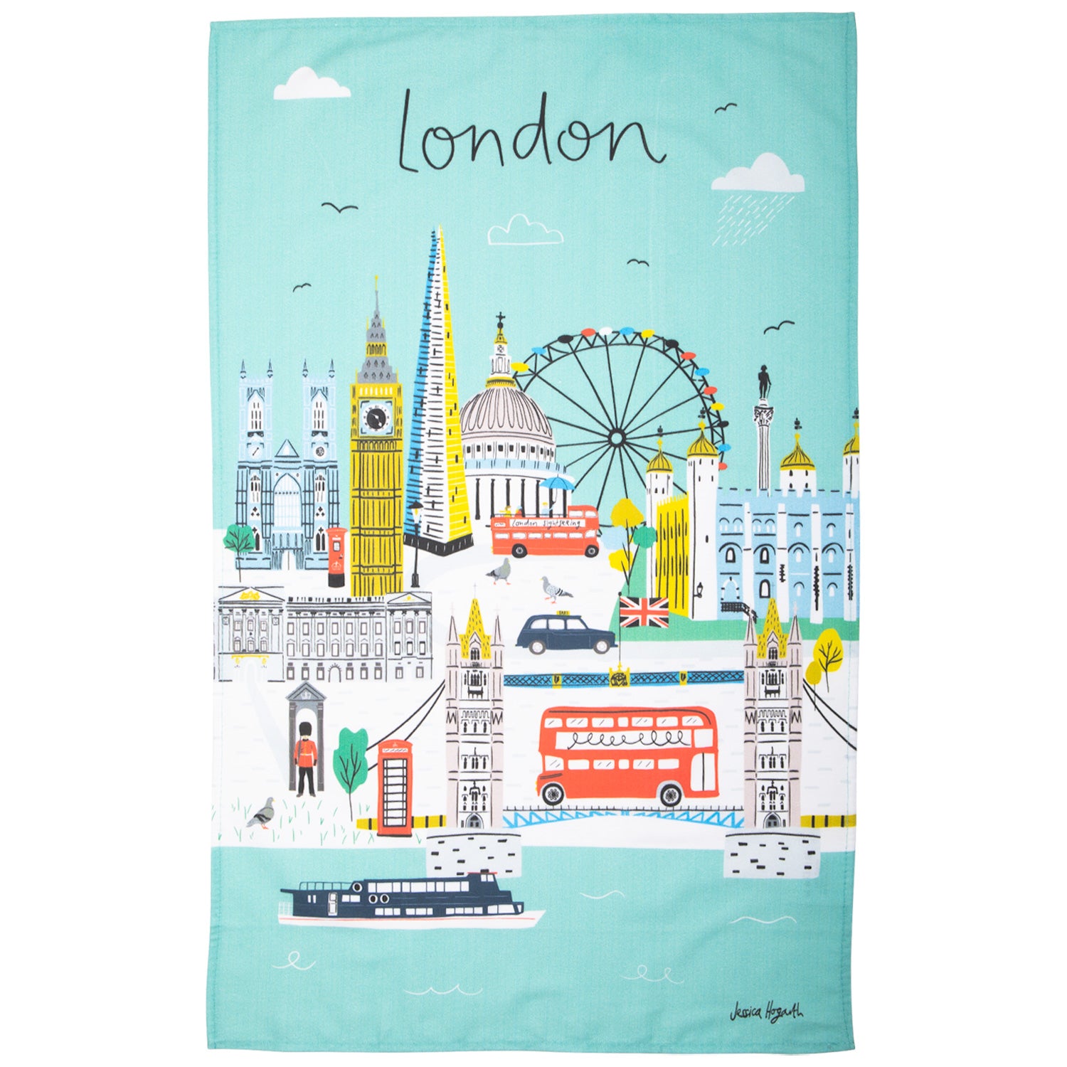 Jessica Hogarth London Map Tea Towel