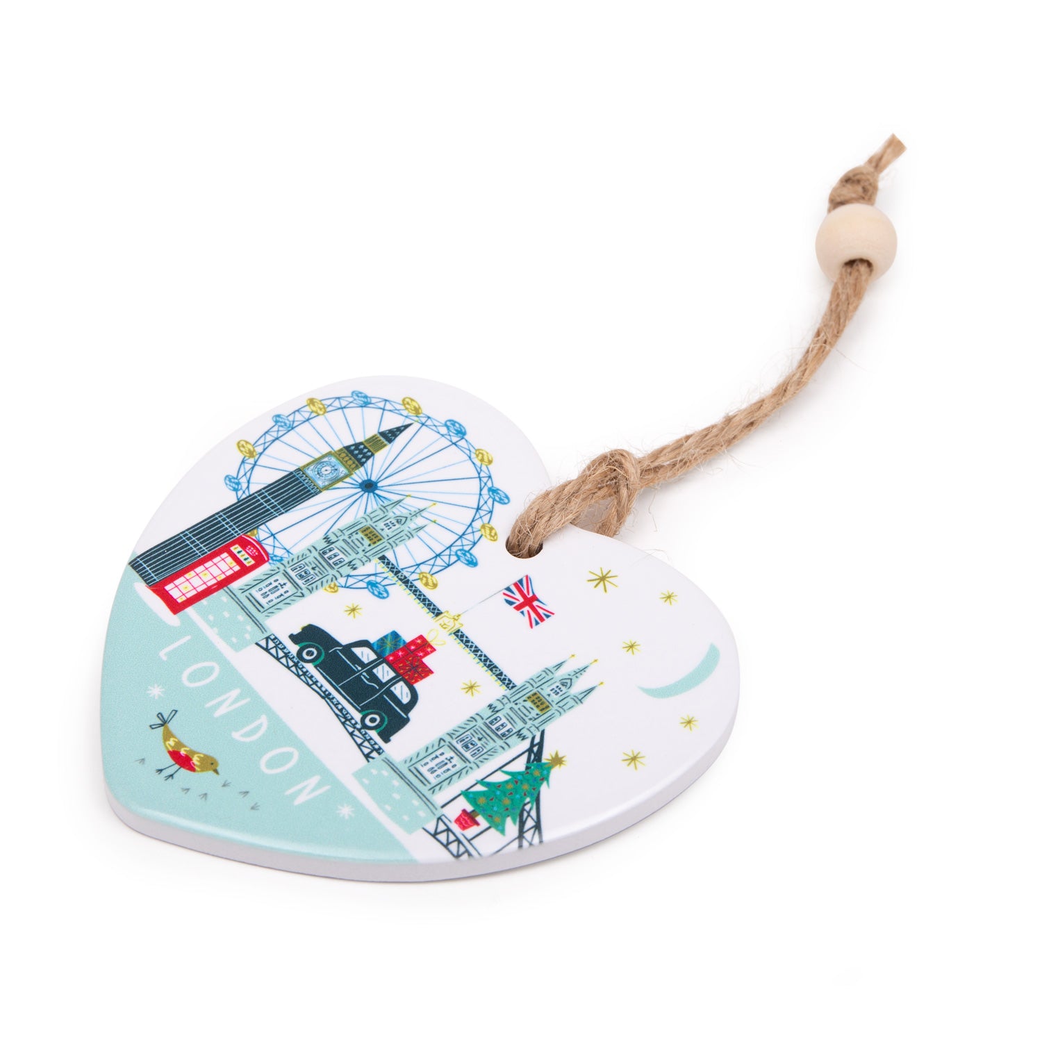 Jessica Hogarth Winter In London Hanging Heart Christmas Decoration