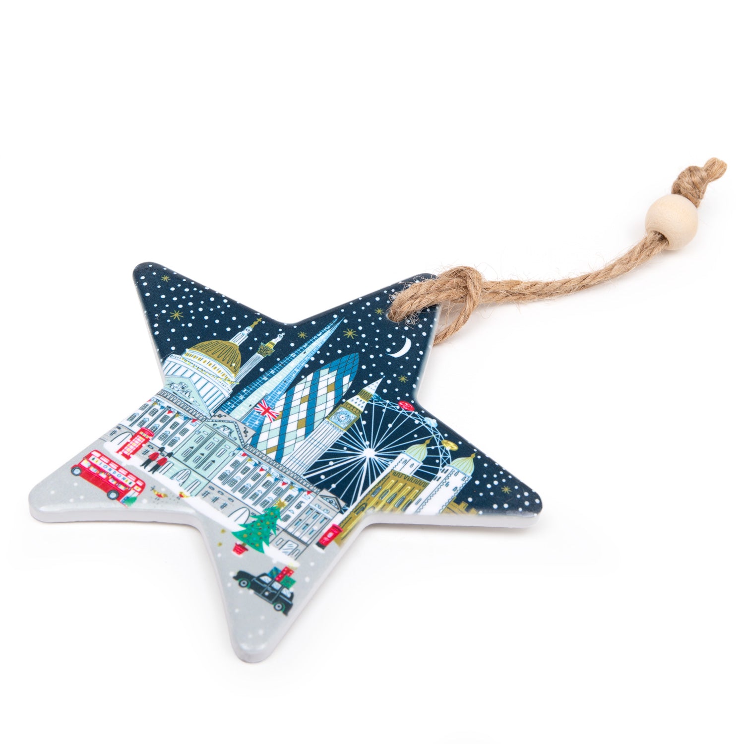 Jessica Hogarth Winter In London Hanging Star Christmas Decoration