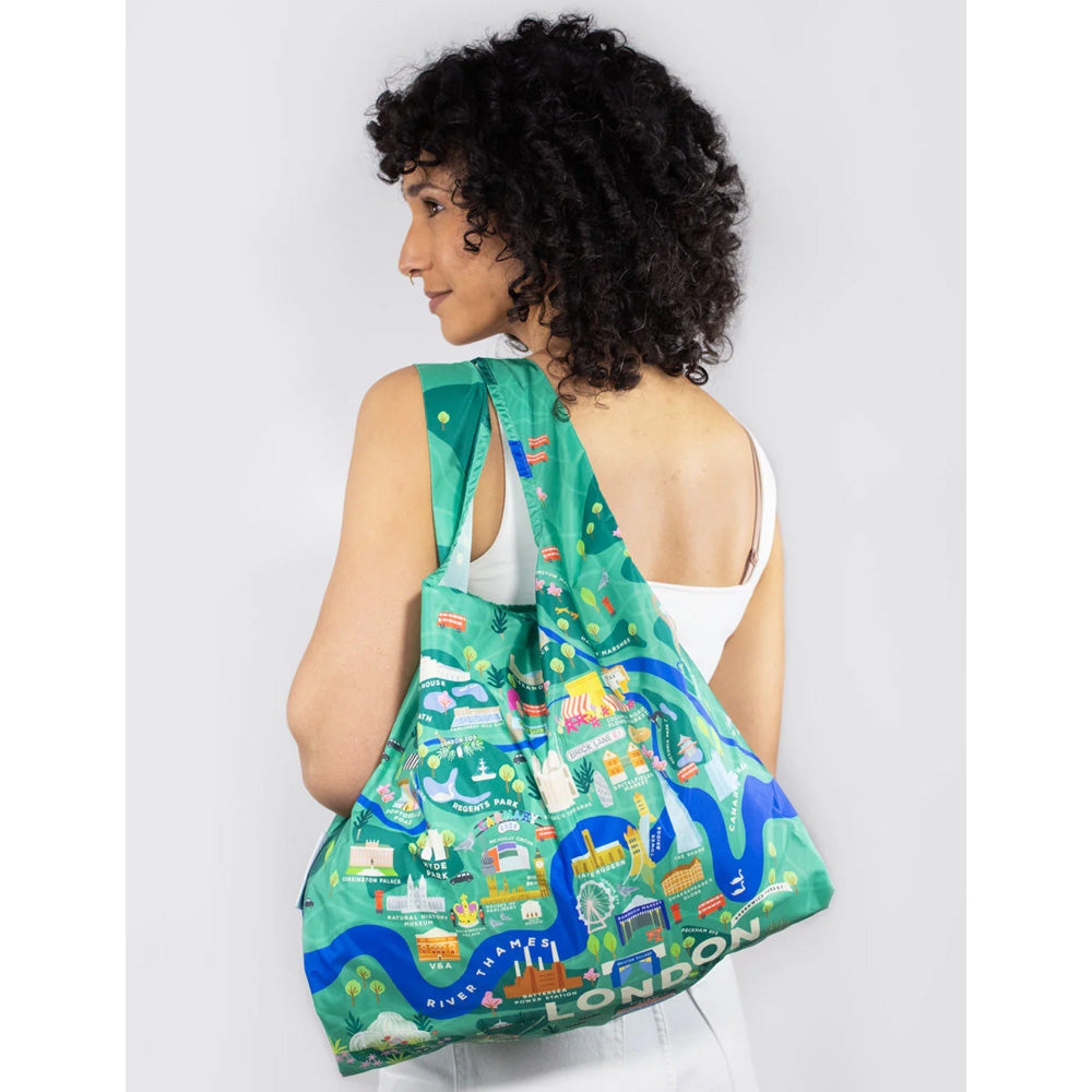 Kind Bag Reusable Foldaway Tote - London Map 5