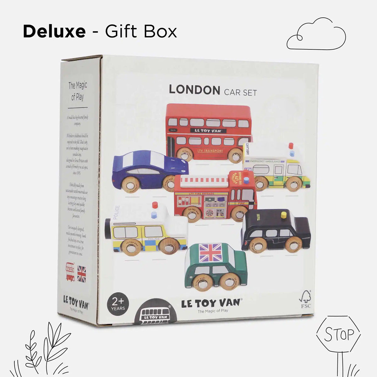 Le Toy Van London Car Set Wooden Toys 4