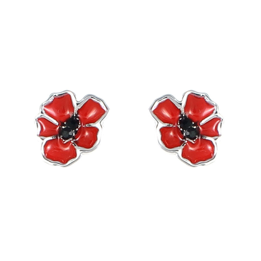 Lila Jewellery Poppy Enamel Studs