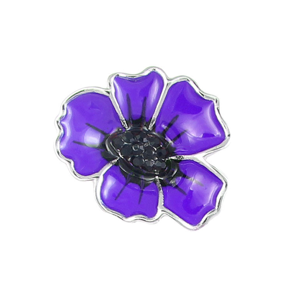 Lila Jewellery Poppy Pin Brooch Purple