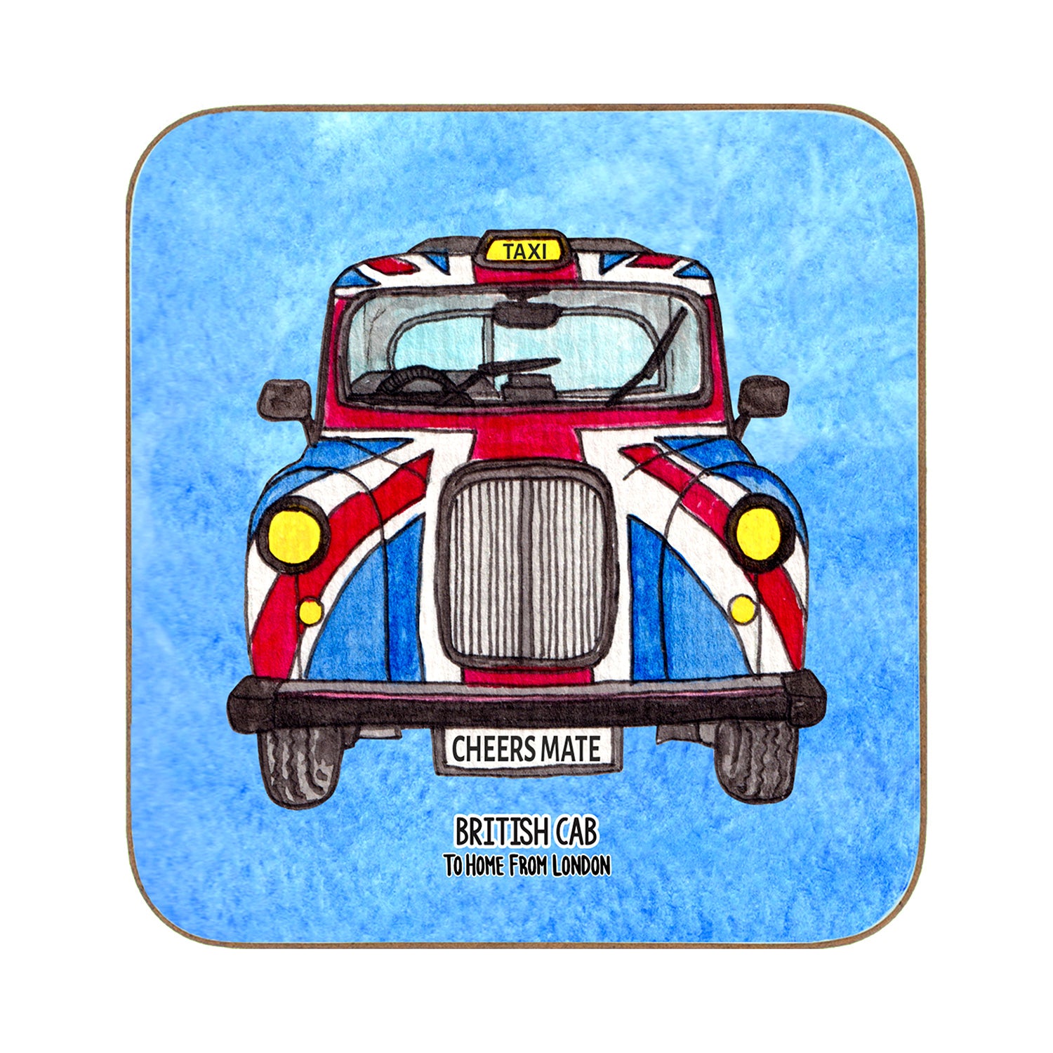 To Home From London - Magnetic Coaster - British Cab 1