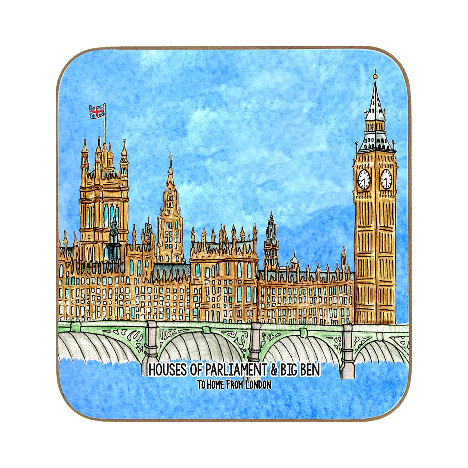 To Home From London - Magnetic Coaster - Big Ben & Parliament 1