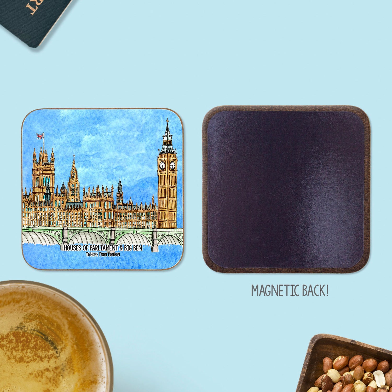 To Home From London - Magnetic Coaster - Big Ben & Parliament 2