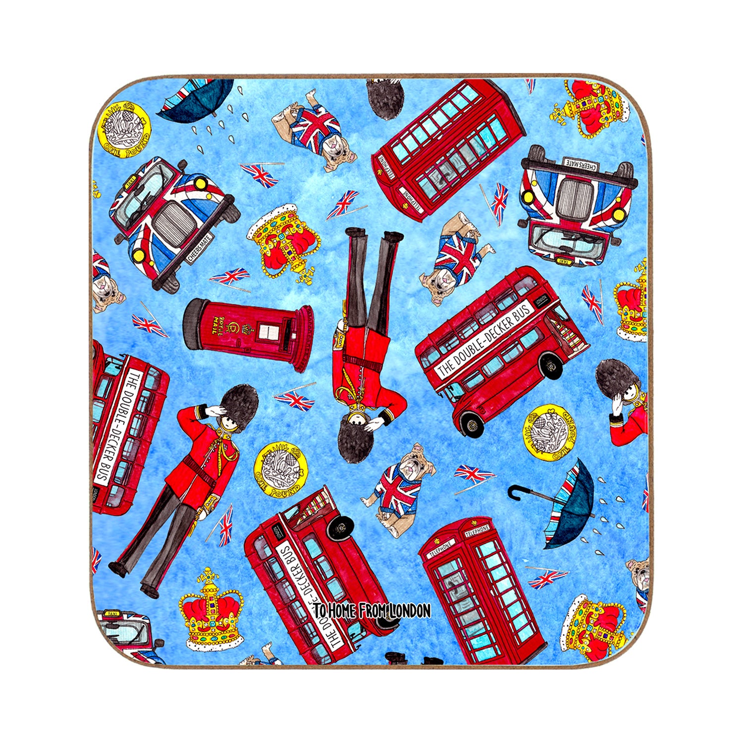 To Home From London - Magnetic Coaster - Icons 1