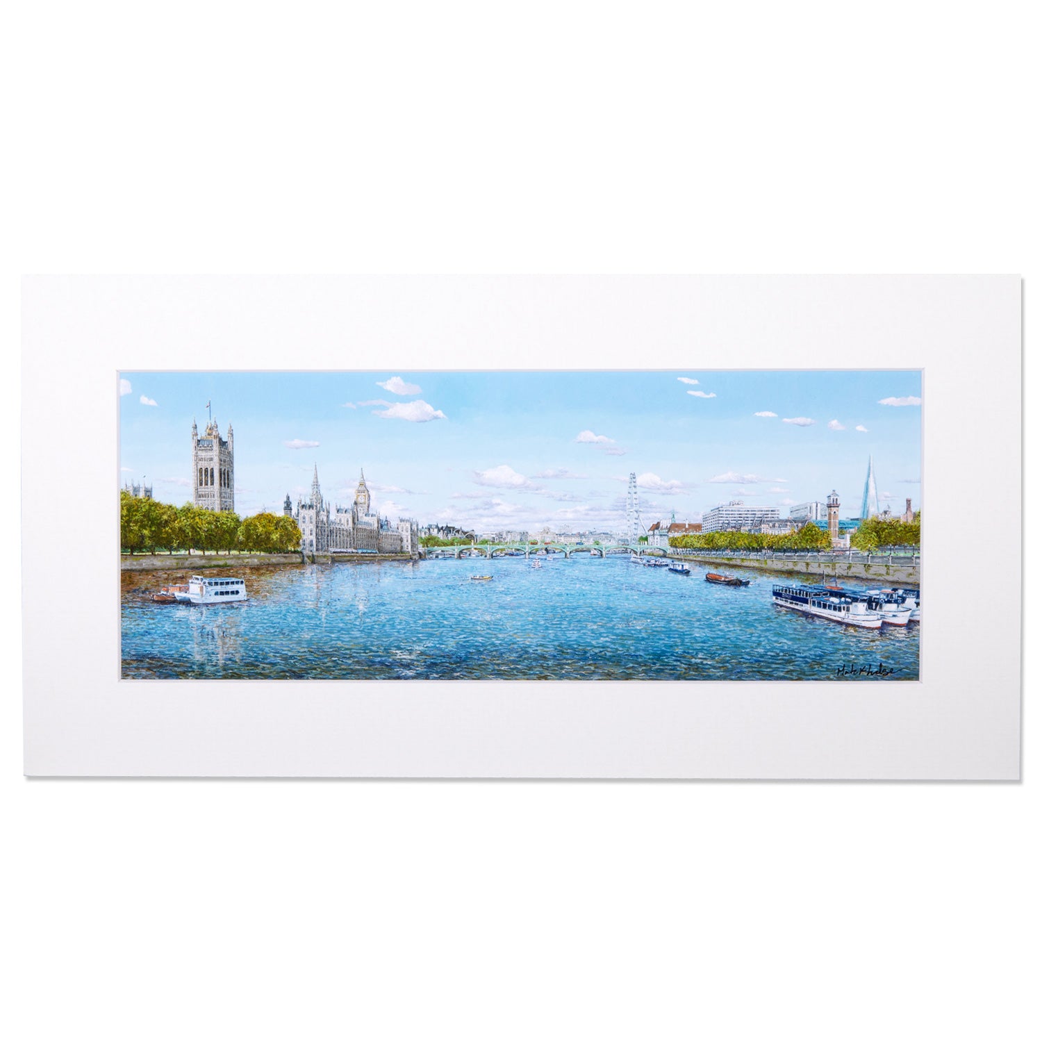 Mark F Lodge Thames View From Lambeth Bridge Giclee Print 1