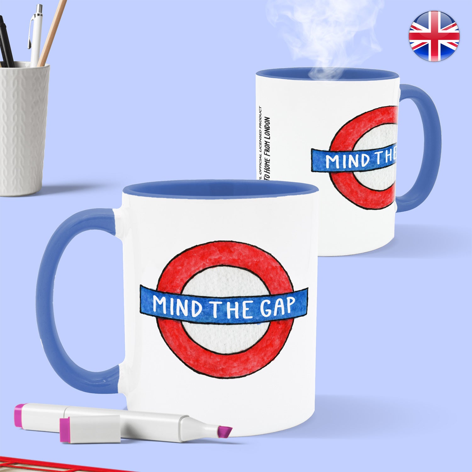 To Home From London - Mug - Mind The Gap Blue 2