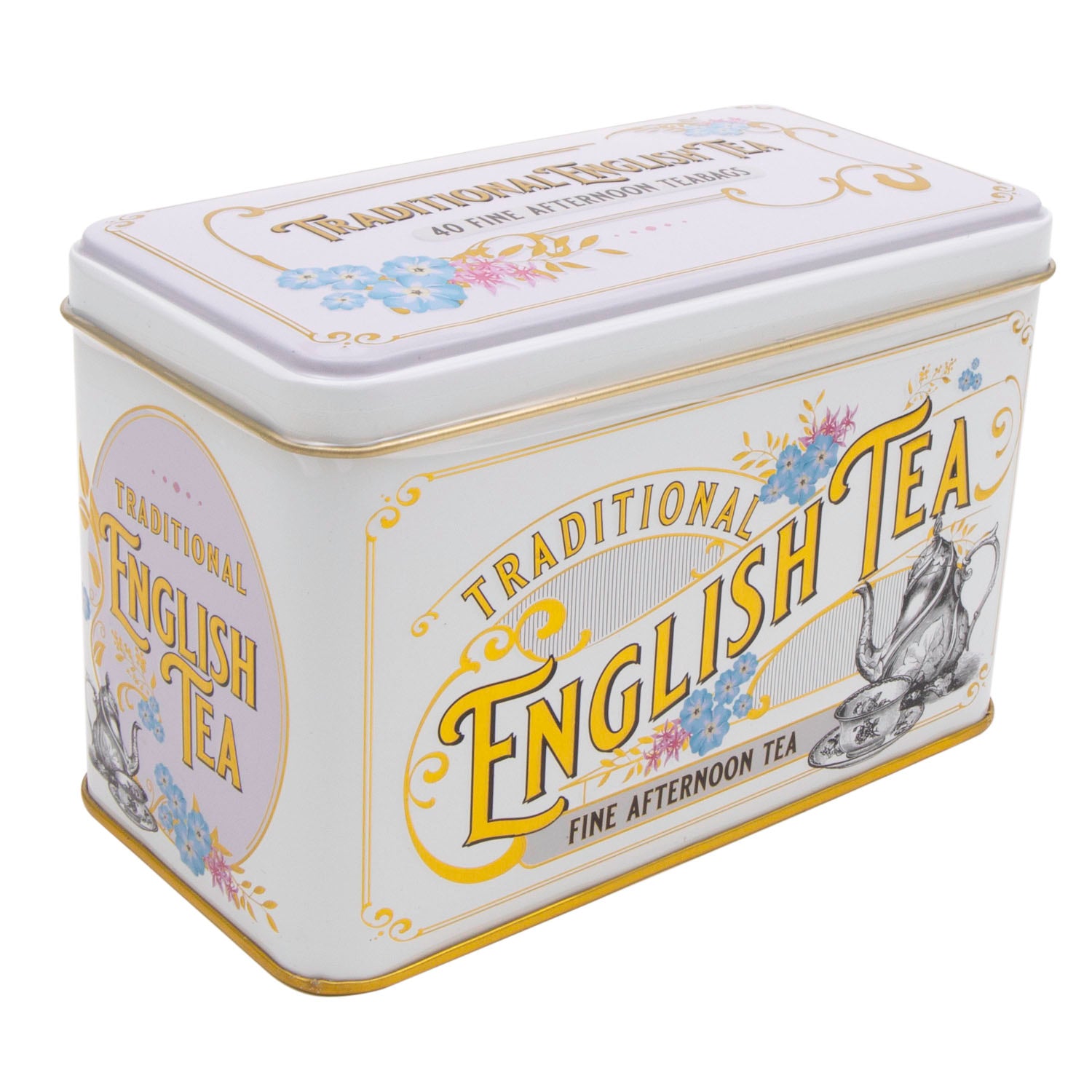 New English Teas - Vintage Victorian Ivory Tea Tin 00