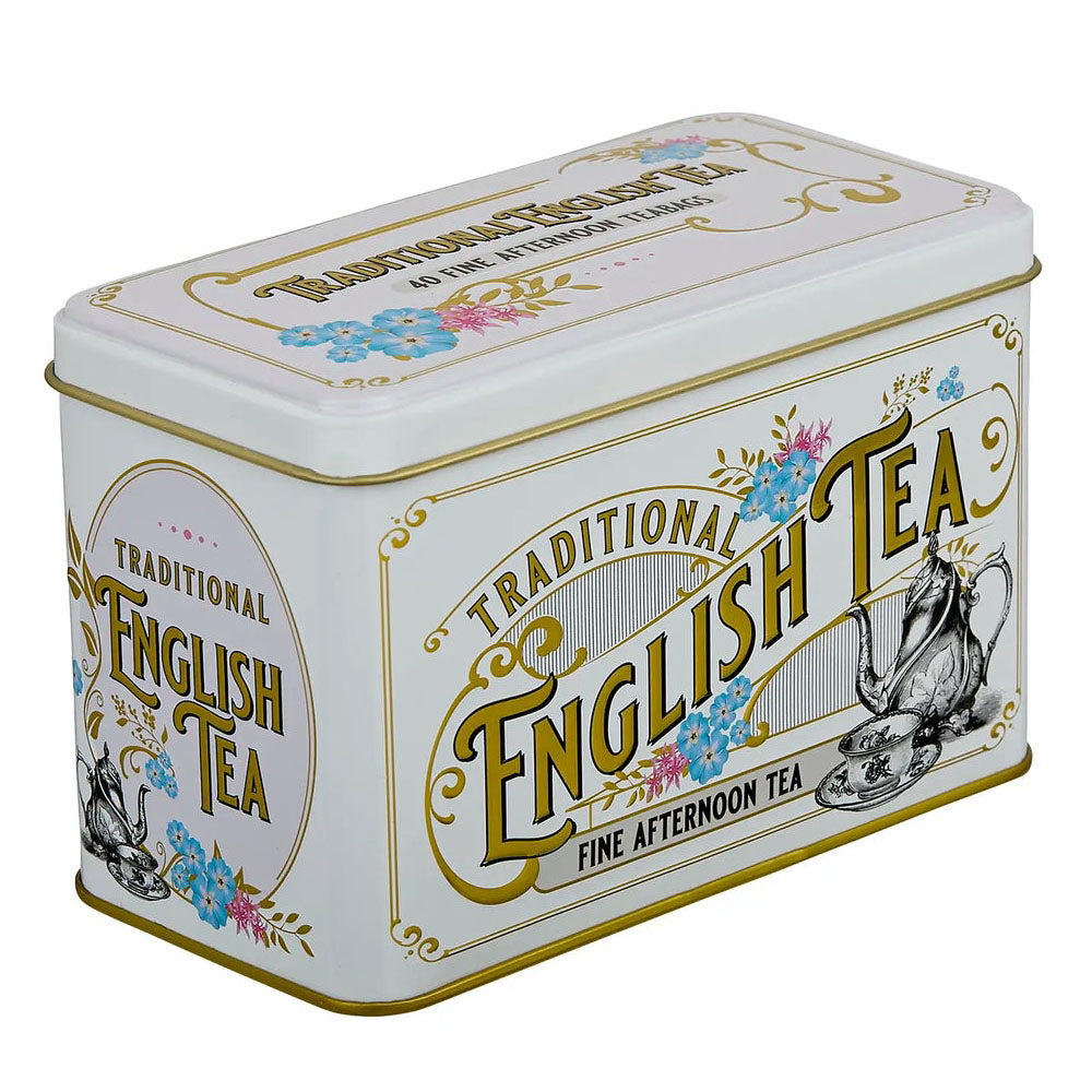 New English Teas - Vintage Victorian Ivory Tea Tin 1