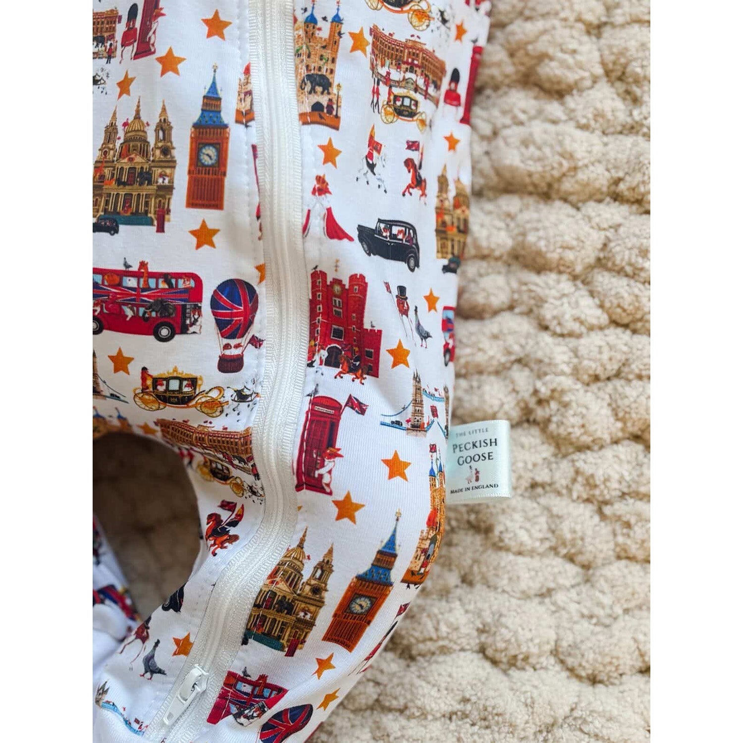 Peckish Goose London Organic Baby Sleepsuit 3