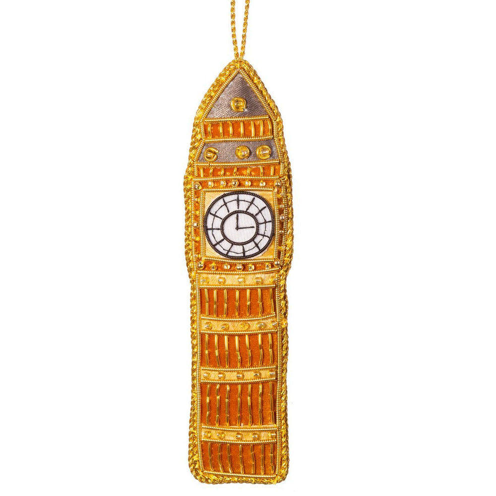 Sass & Belle Big Ben Embroidered Christmas Decoration
