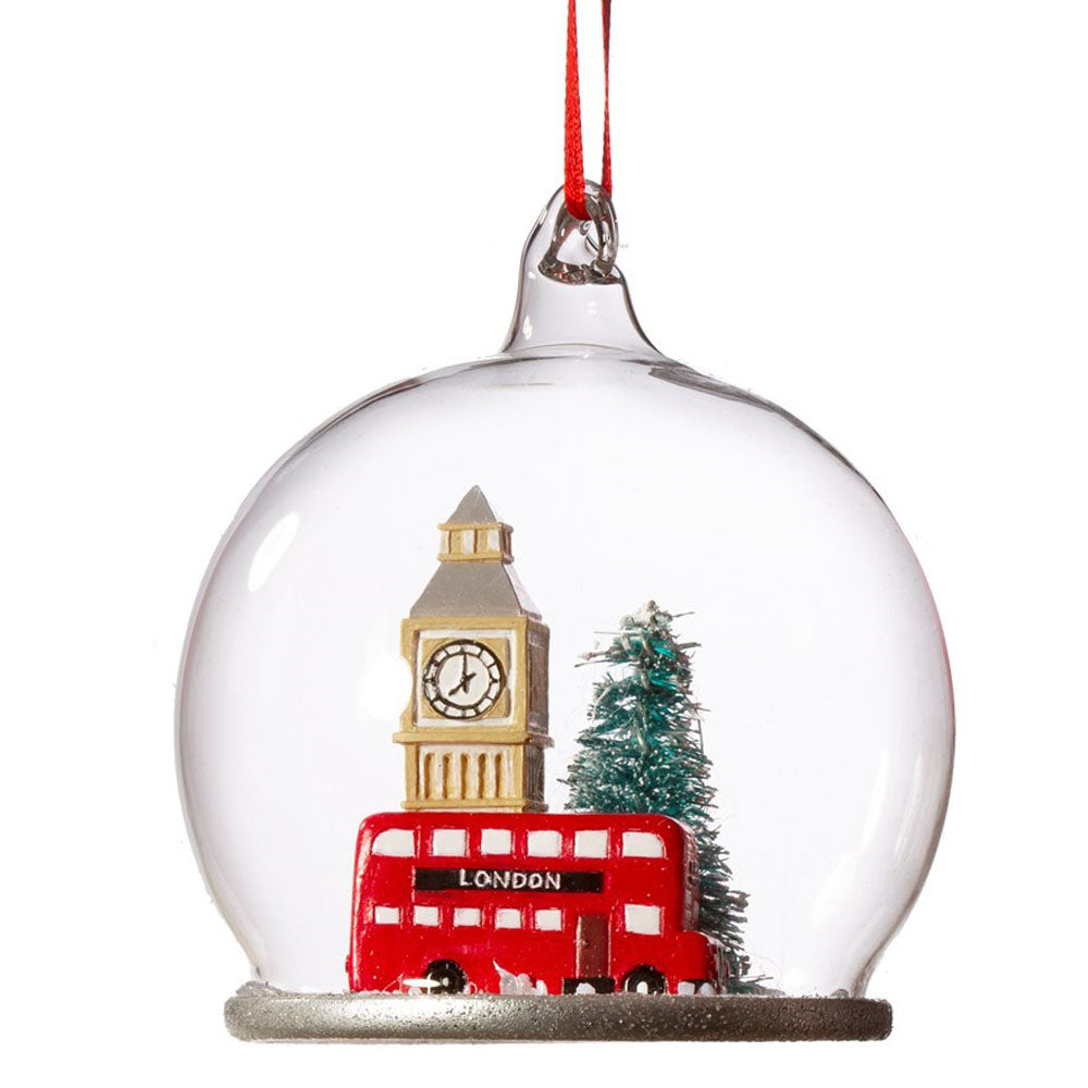 Sass & Belle London Scene Dome Bauble Christmas Decoration