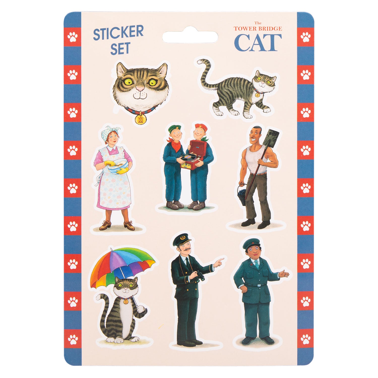 The Tower Bridge Cat Sticker Set