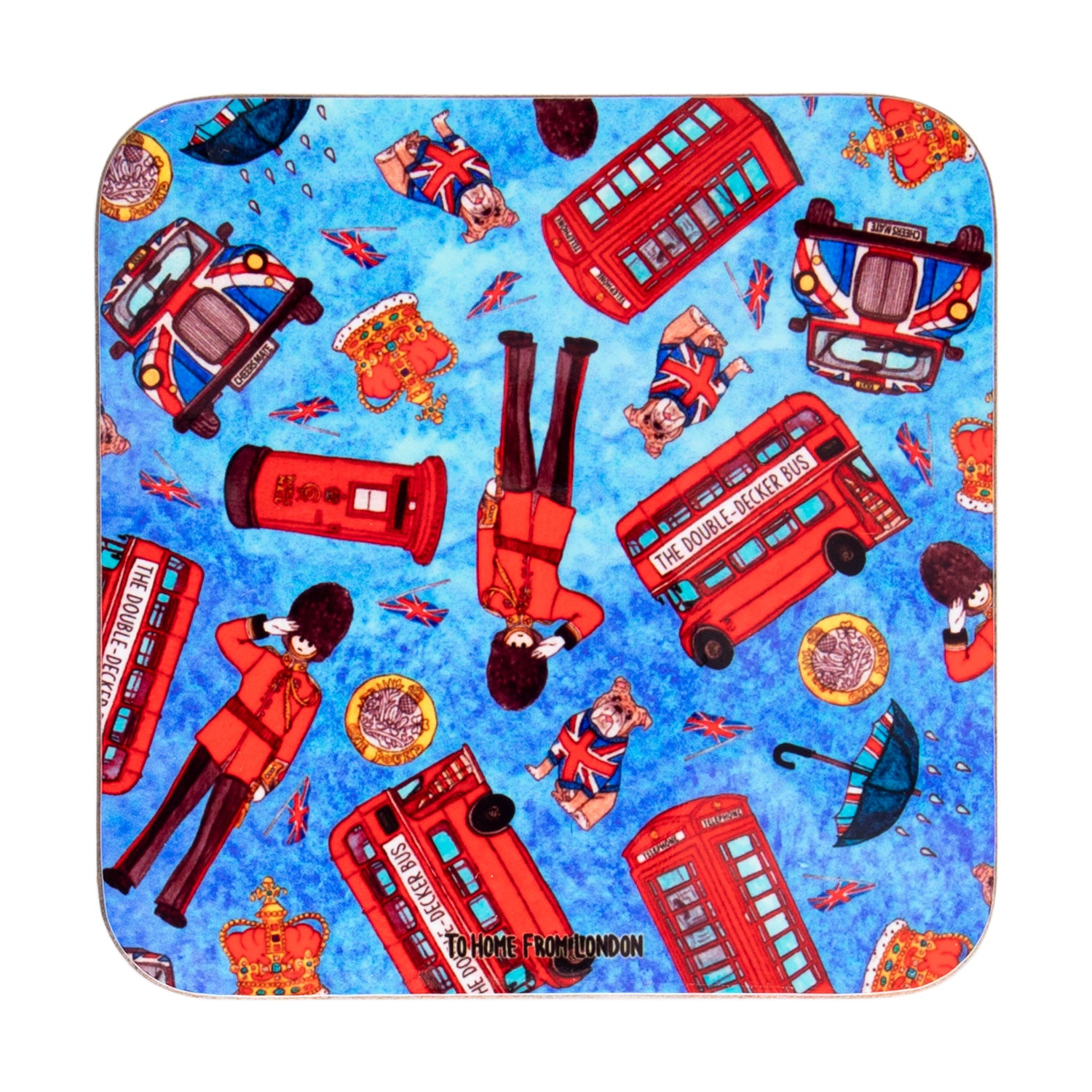 To Home From London Magnetic Coaster - Icons