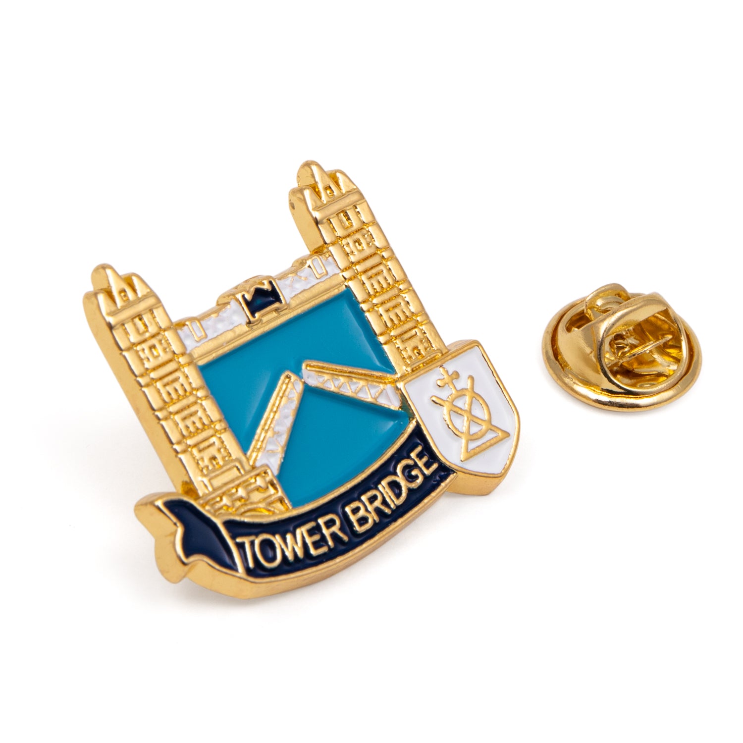 Tower Bridge Gold Pin Badge - Bridge House Estates 1