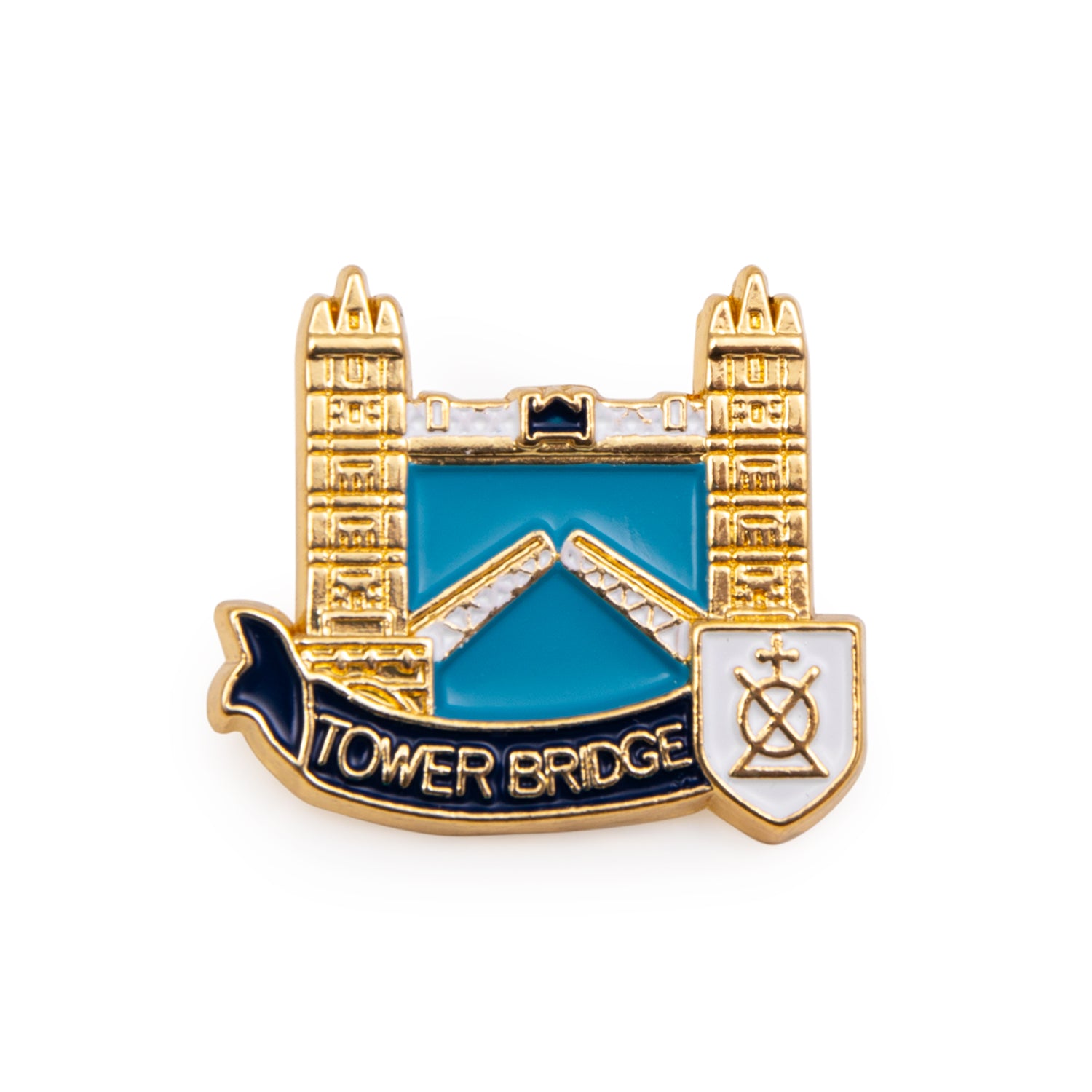 Tower Bridge Gold Pin Badge - Bridge House Estates 2