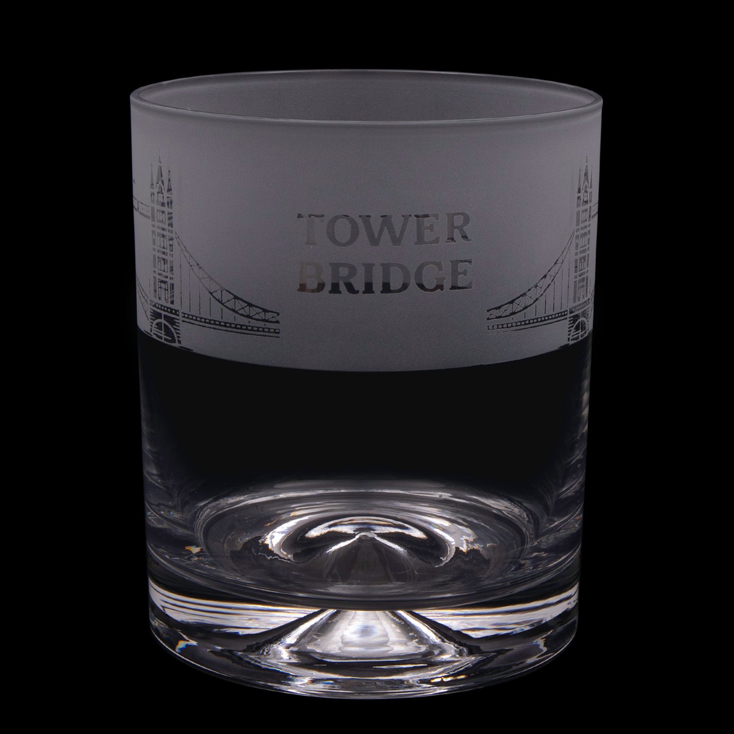 London Tower Bridge Milford Glass Whisky Tumbler 1