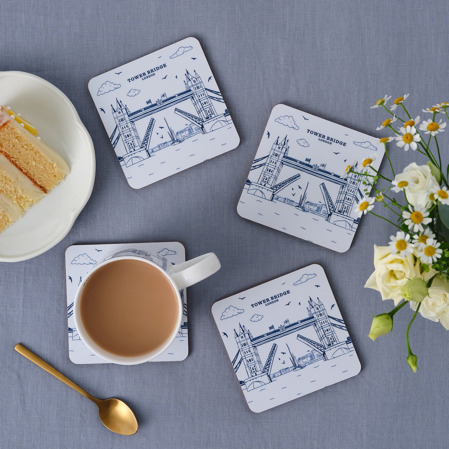 Tower Bridge Coasters Set of 4 by Victoria Eggs 1