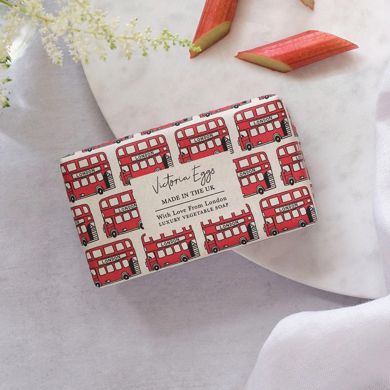 Victoria Eggs London Bus Soap - Rhubarb & Custard 2