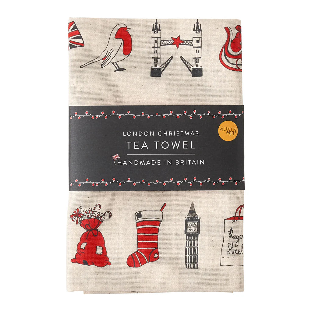 Victoria Eggs London Christmas Tea Towel 4