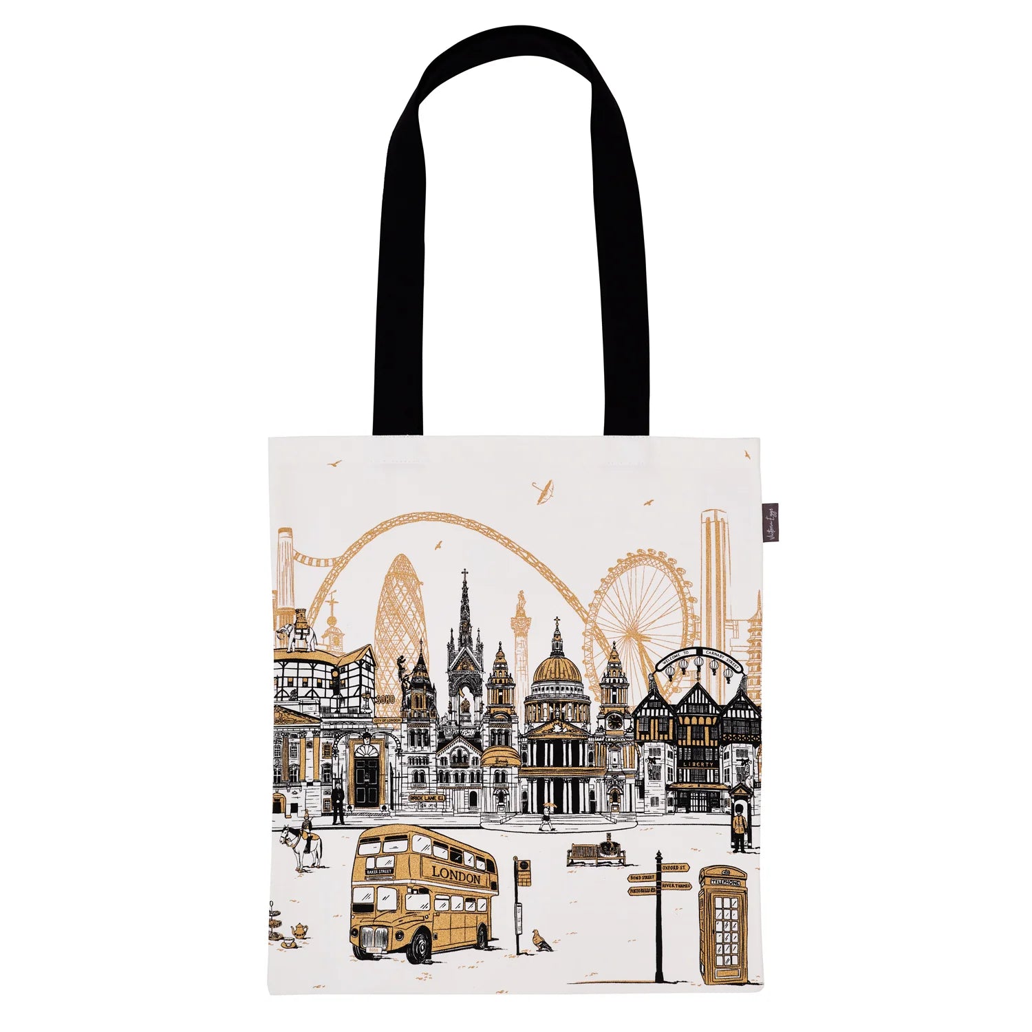 Victoria Eggs Quintessentially London Canvas Bag 2