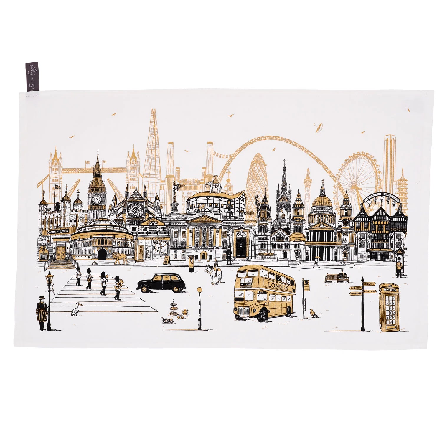 Victoria Eggs Quintessentially London Tea Towel 1