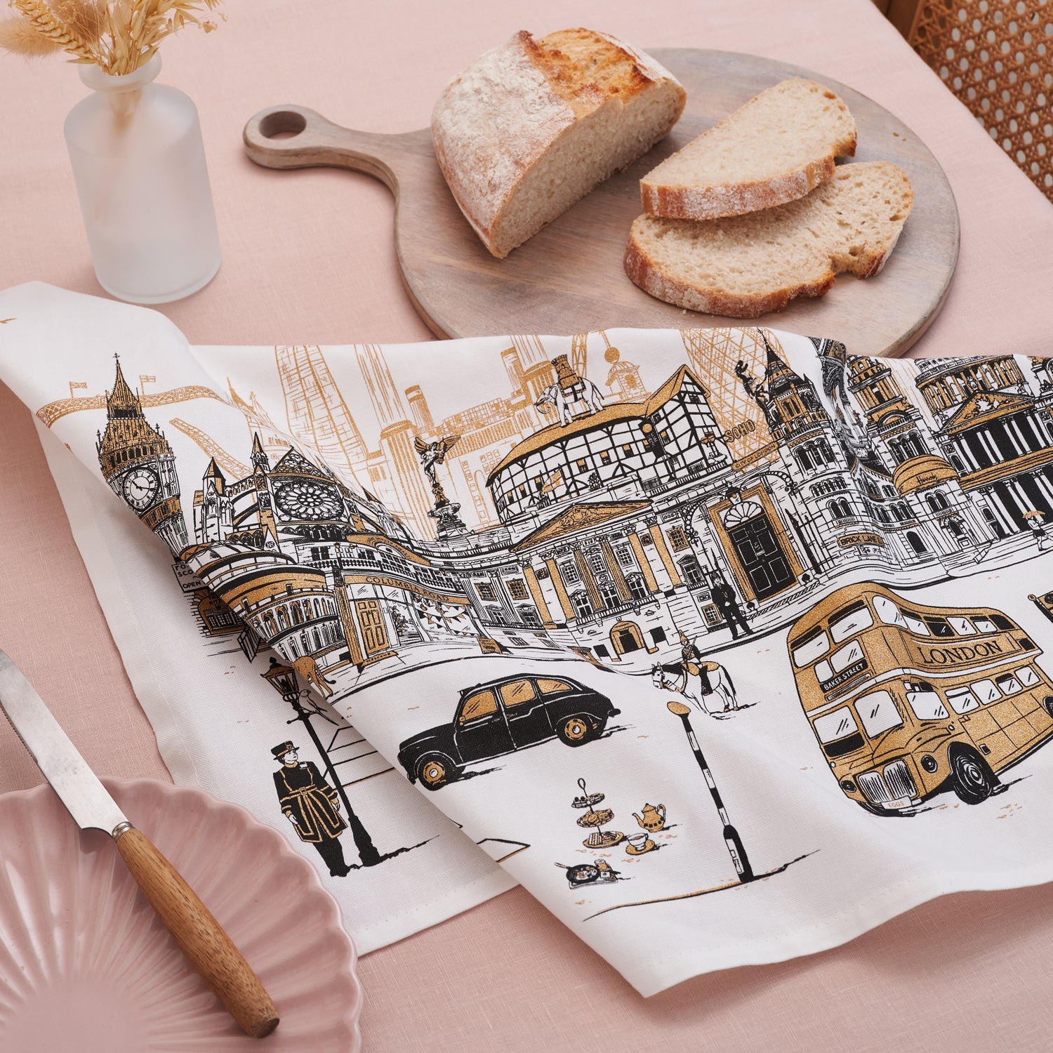 Victoria Eggs Quintessentially London Tea Towel 2