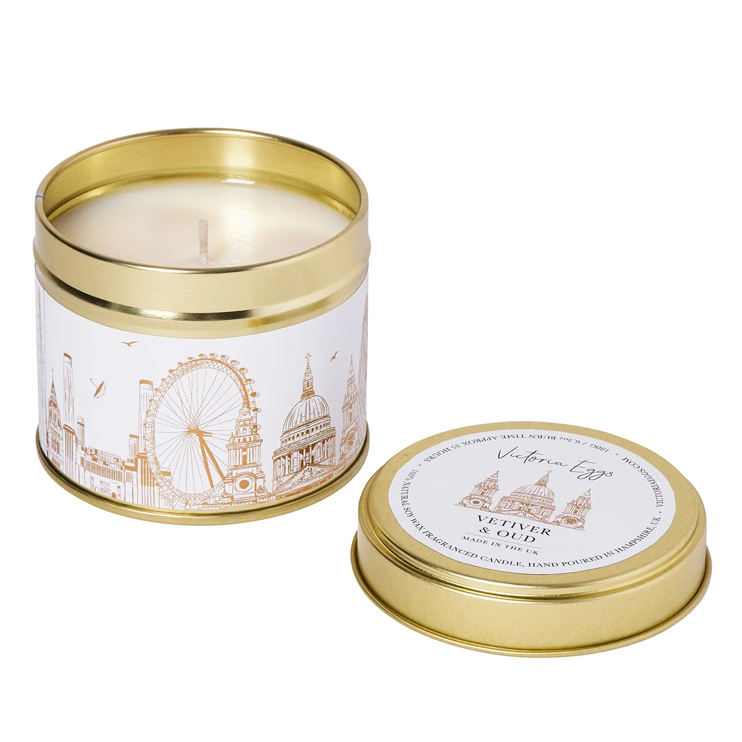 Victoria Eggs Rooftops Candle - Vetiver & Oud 3