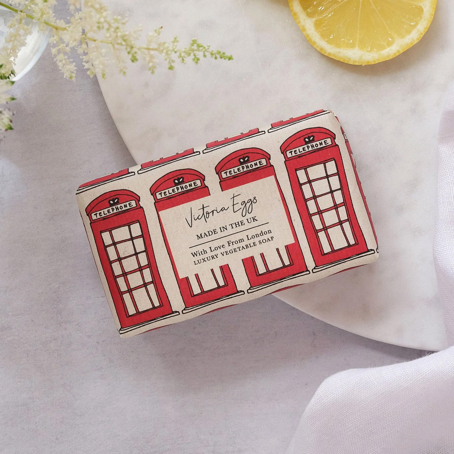 Victoria Eggs Telephone Box Soap - Zesty Lemon Drizzle 2