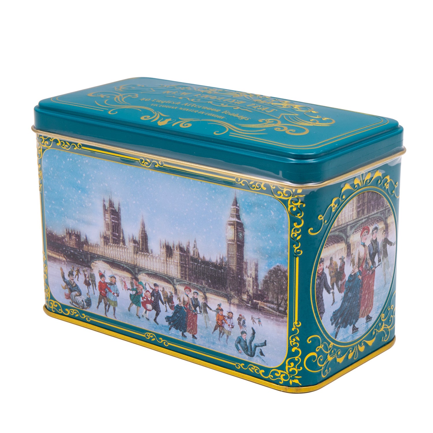 Victorian Winter Scene Tea Tin 2