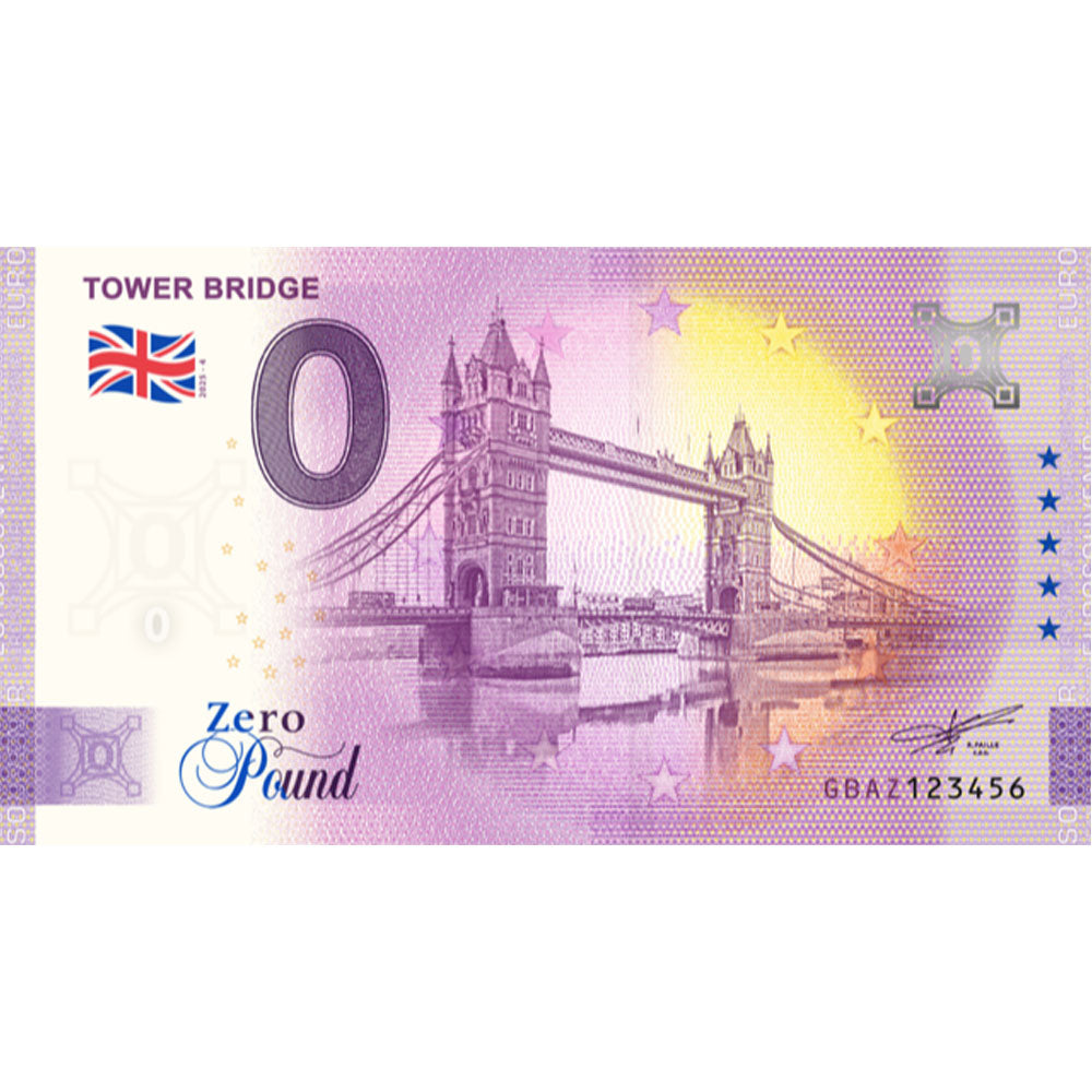 Tower Bridge Zero Pound Souvenir Banknote