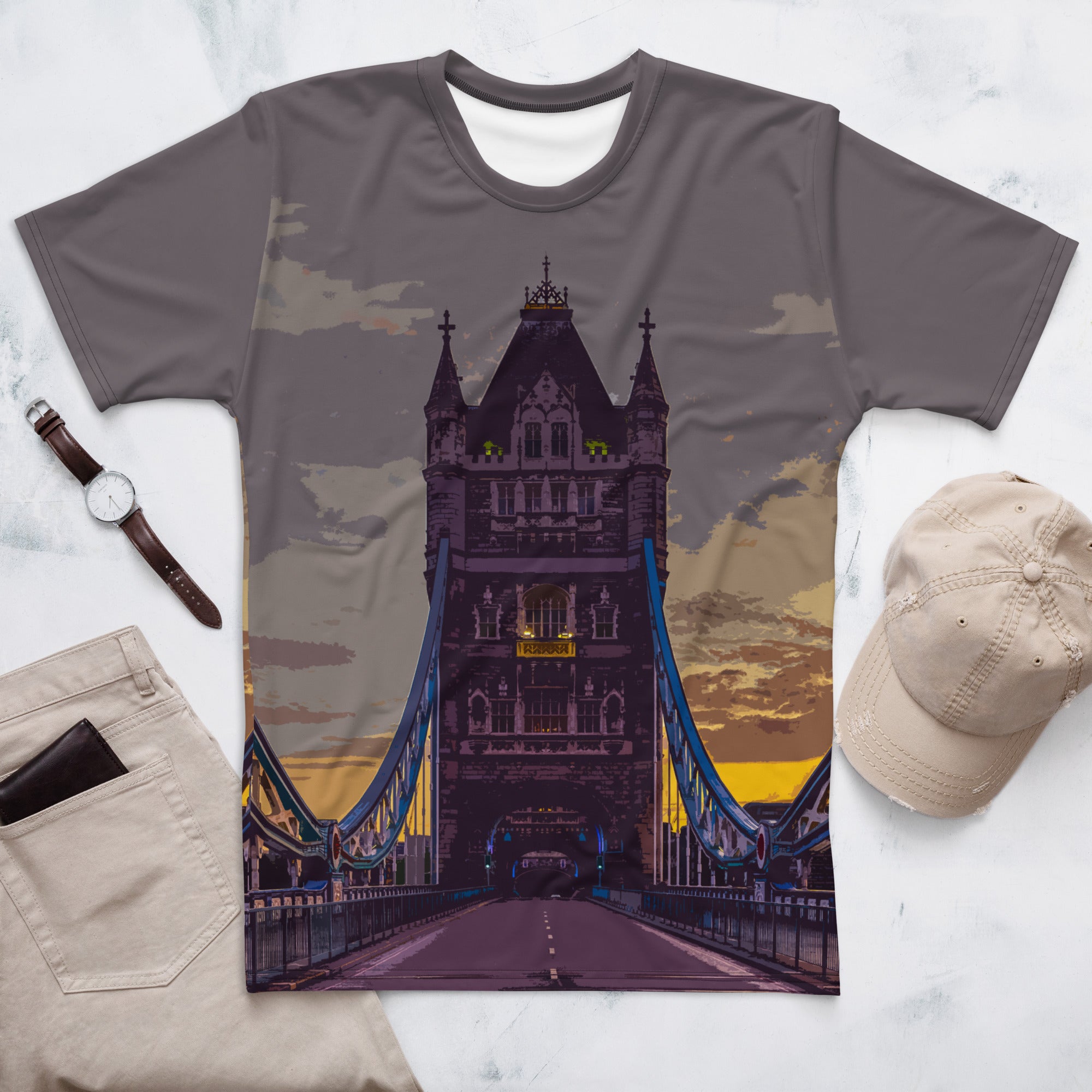 Tower Bridge at Dawn - All Over Print - T-Shirt