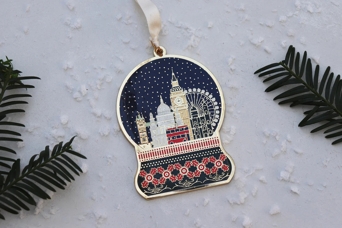 Nancy & Betty Brass London Snowglobe Decoration