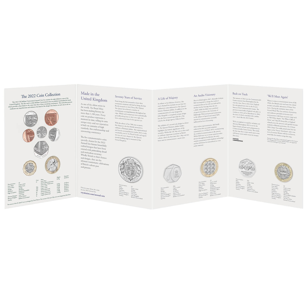 2022 United Kingdom Brilliant Uncirculated Annual Coin Set 2