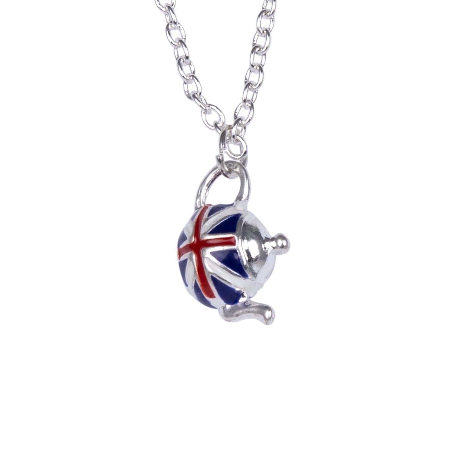 Alexander Thurlow Union Jack Teapot Pendant Necklace