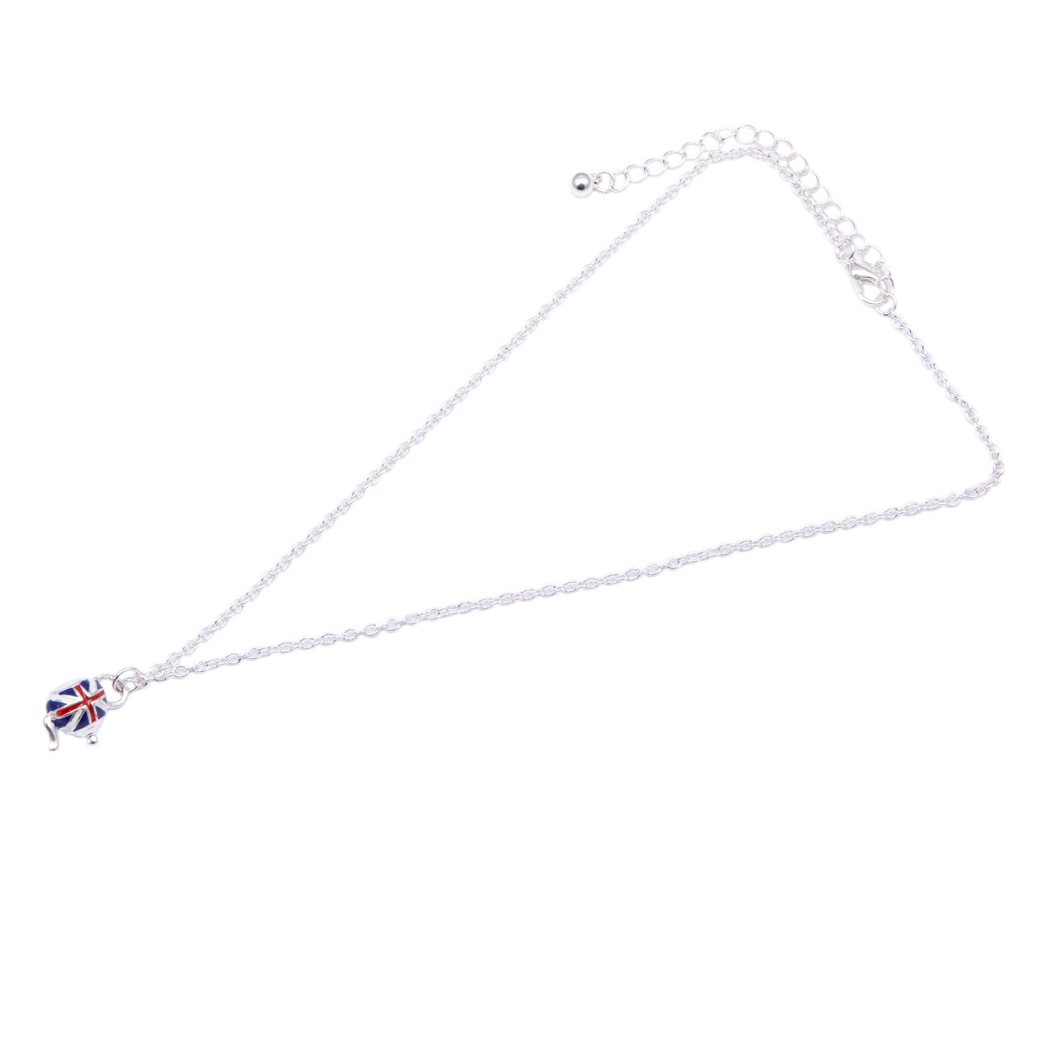 Alexander Thurlow Union Jack Teapot Pendant Necklace