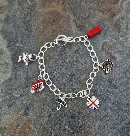 Alexander Thurlow Union Jack Charm Bracelet