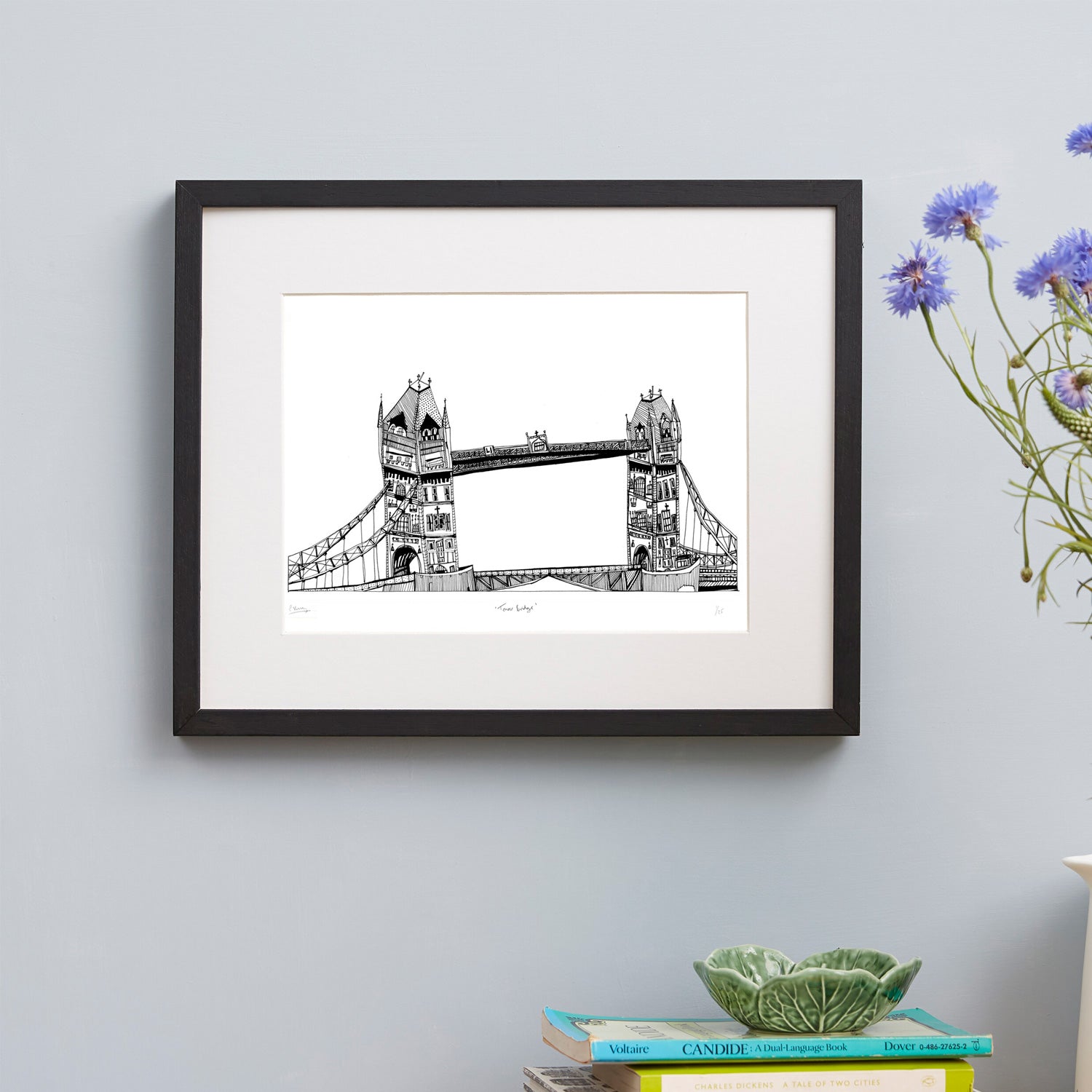 Cecily Vessey Tower Bridge A3 Print lifestyle