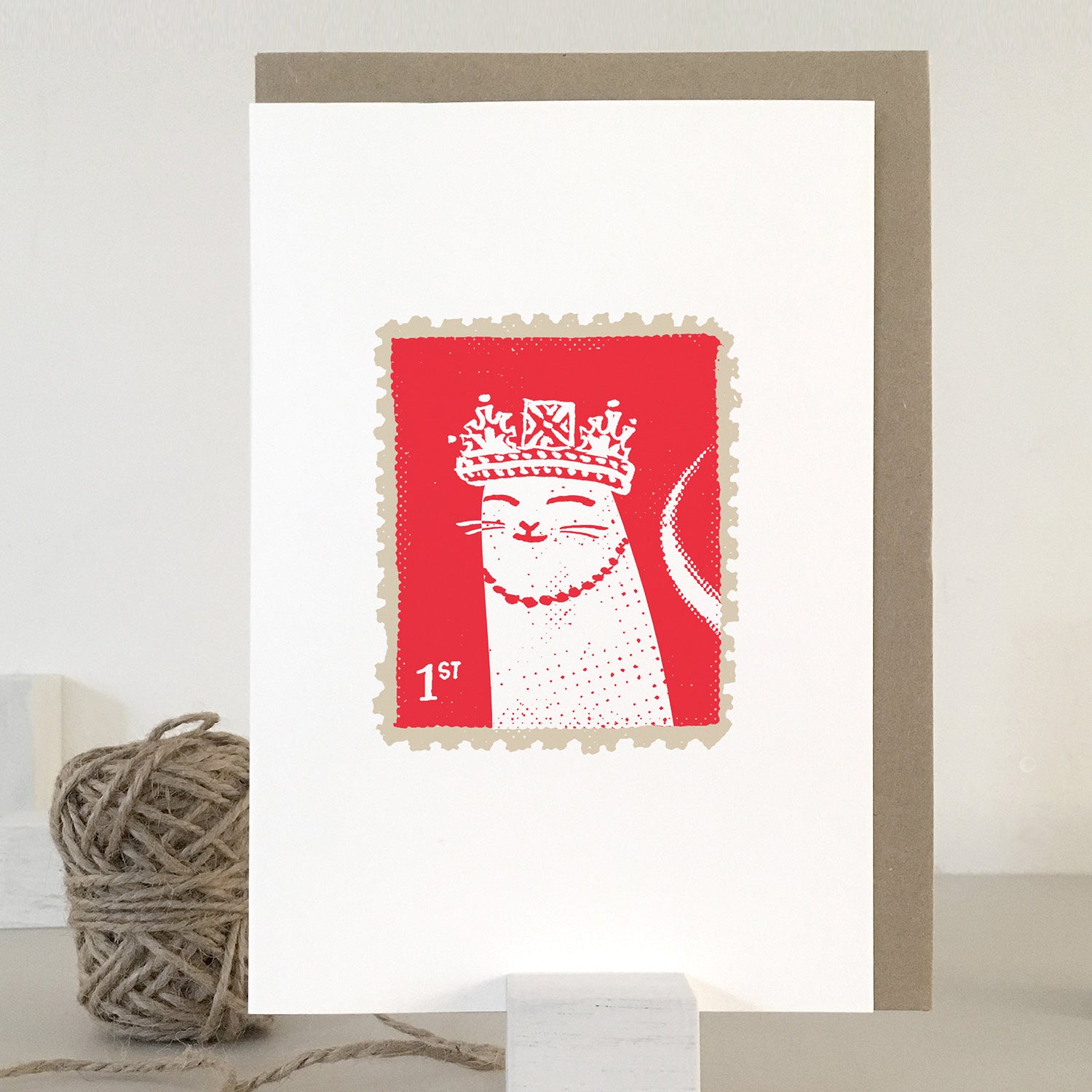 Cool Cats Of London Greeting Cards - 1st Class Kitty