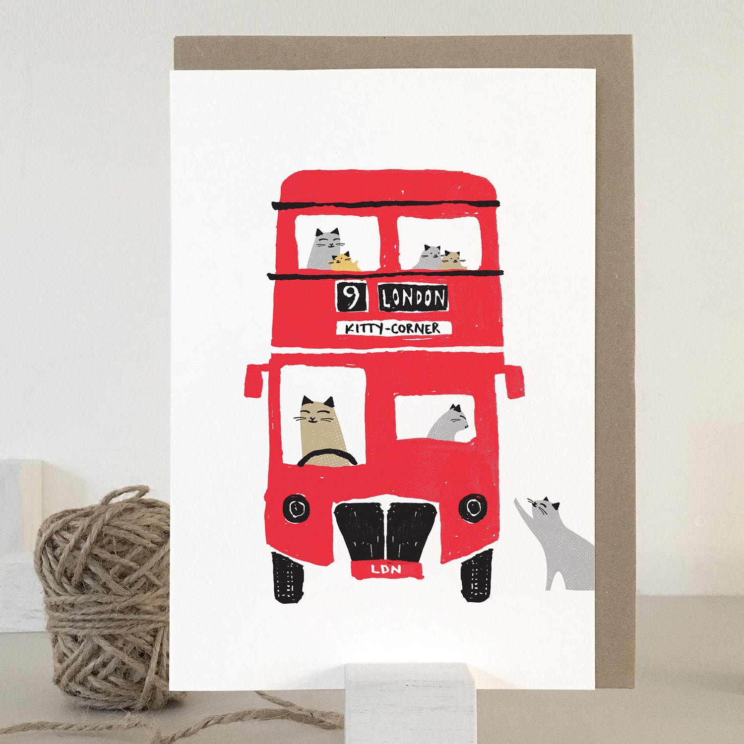 Cool Cats Of London Greeting Cards - All Aboard